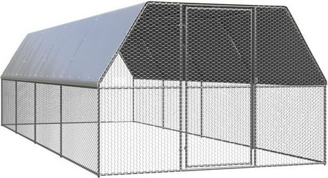 Produktbild von vidaXL Hühnerkäfig mit Dach und Schwenktür aus verzinktem Stahl