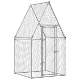 Produktbild von vidaXL Hühnerkäfig Outdoor Hühnerstall verzinkter Stahl 100x100x190 cm