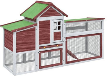 Produktbild von VidaXL Hühnerstall 186,5x58,5x113cm Mokka