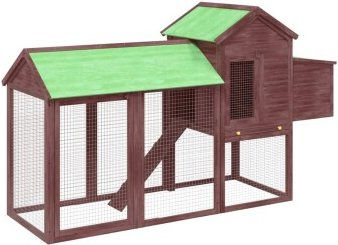 VidaXL Hühnerstall 193 x 65 x 117 cm (L x B x H) braun – Bild 1 von 3
