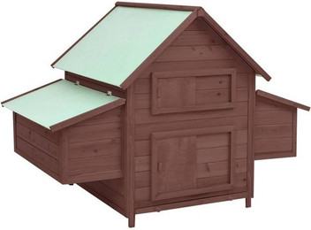 Produktbild von VidaXL Hühnerstall aus massivem Tannenholz 152x96x110 cm