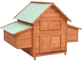 Produktbild von VidaXL Hühnerstall aus massivem Tannenholz 152x96x110 cm