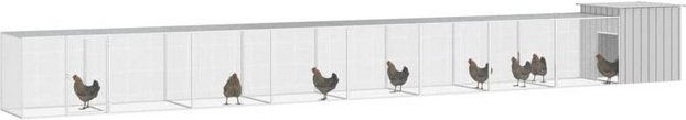 Produktbild von vidaXL Hühnerstall aus verzinktem Stahl 900x91x100 cm