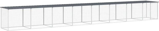 Produktbild von vidaXL Hühnerstall mit Dach Anthrazit 803x98x90 cm Verzinkter Stahl