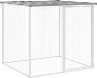 Produktbild von vidaXL Hühnerstall mit Dach Hellgrau 103x98x90 cm Verzinkter Stahl
