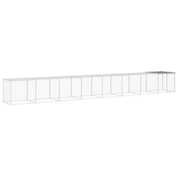 vidaXL Hühnerstall mit Dach Hellgrau 803x98x90 cm Verzinkter Stahl – Bild 1 von 9