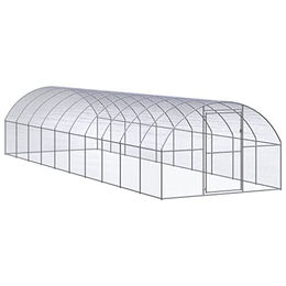 vidaXL Hühnerstall Outdoor 3x10x2 m verzinkter Stahl – Bild 1 von 7