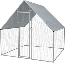 Produktbild von vidaXL Hühnerstall Verzinkter Stahl 2x2x1,92 m Kleintierstall
