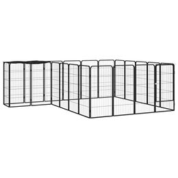 VidaXL Hunde Laufstall Stahl Pulverbeschichtet Freilaufgehege – Bild 1 von 8