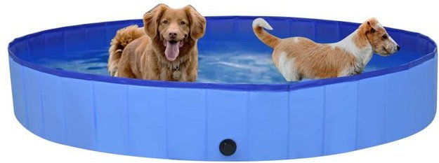 Produktbild von vidaXL Hunde-Pool blau 200x30 cm PVC