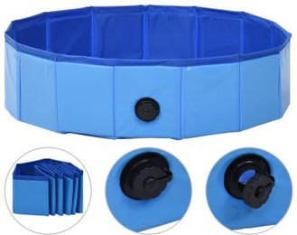 Produktbild von vidaXL Hunde-Pool faltbar blau 80 x 20 cm PVC