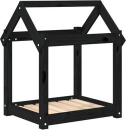 vidaXL Hundebett aus massivem Kiefernholz schwarz – Bild 1 von 9