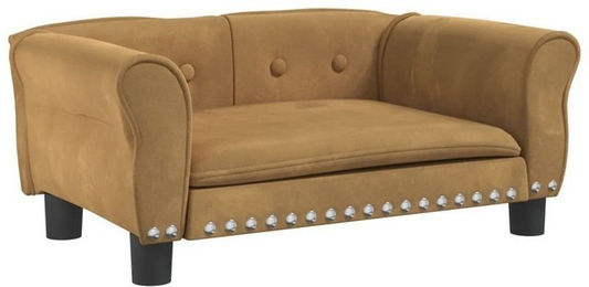 Produktbild von vidaXL Hundebett Braun 70x45x30 cm Samt