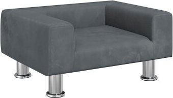 vidaXL Hundebett Dunkelgrau Samt 50x40x26,5 cm – Bild 1 von 8