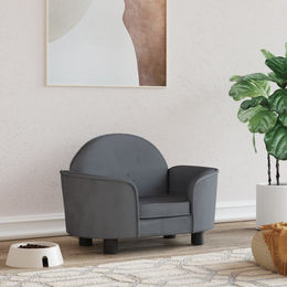 Produktbild von vidaXL Hundebett Dunkelgrau Samt für kleine Hunde