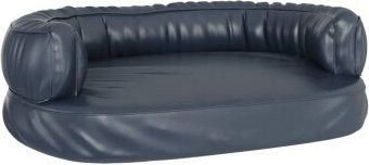 vidaXL Hundebett Ergonomisch Schaumstoff Dunkelblau 75x53cm Kunstleder – Bild 1 von 7