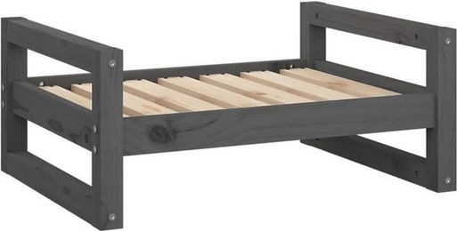 Produktbild von vidaXL Hundebett Grau 65,5x50,5x28 cm Massivholz Kiefer