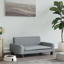 Produktbild von vidaXL Hundebett Hellgrau 70x45x30 cm Stoff