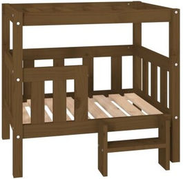 vidaXL Hundebett Honigbraun Massivholz Kiefer – Bild 1 von 8