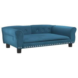 vidaXL Hundebett Hundesofa Blau 95x55x30 cm Samt – Bild 1 von 8