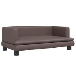 vidaXL Hundebett Hundesofa Braun 80x45x30 cm Kunstleder – Bild 1 von 7