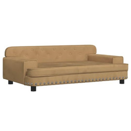 Produktbild von vidaXL Hundebett Hundesofa Braun 90x53x30 cm Samt