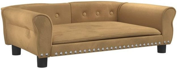 Produktbild von vidaXL Hundebett Hundesofa Braun 95x55x30 cm Samt