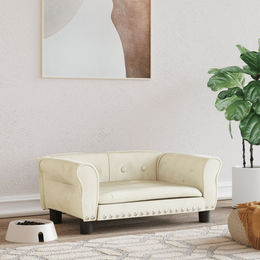 Produktbild von vidaXL Hundebett Hundesofa Creme 70x45x30 cm Samt