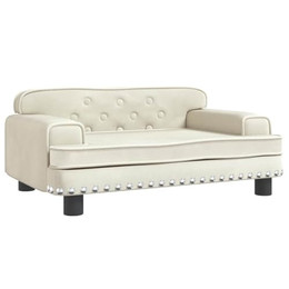 Produktbild von vidaXL Hundebett Hundesofa Creme 70x45x30 cm Samt