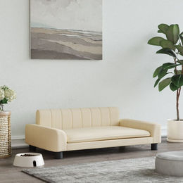 Produktbild von vidaXL Hundebett Hundesofa Creme 90x53x30 cm Stoff