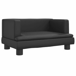 Produktbild von vidaXL Hundebett Hundesofa Kunstleder Schwarz 60x40x30 cm