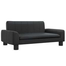 Produktbild von vidaXL Hundebett Hundesofa Kunstleder Schwarz 70x45x30 cm