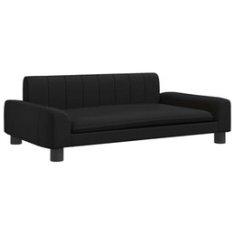 Produktbild von vidaXL Hundebett Hundesofa Kunstleder Schwarz 90x53x30 cm