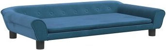 vidaXL Hundebett Hundesofa mit weicher Polsterung Blau Samt – Bild 1 von 7