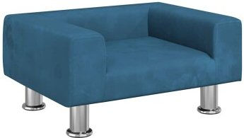 vidaXL Hundebett Hundesofa mit weicher Polsterung Blau Samt – Bild 1 von 8