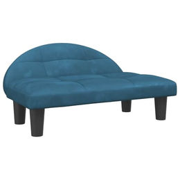 vidaXL Hundebett Hundesofa mit weicher Polsterung Blau Samt – Bild 1 von 7