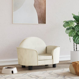 Produktbild von vidaXL Hundebett Hundesofa mit weicher Polsterung Creme Samt