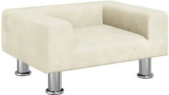 vidaXL Hundebett Hundesofa mit weicher Polsterung Creme Samt – Bild 1 von 8