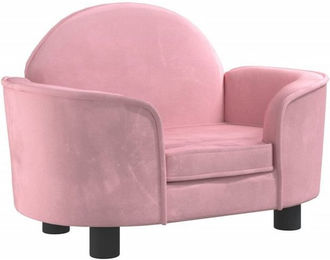 Produktbild von vidaXL Hundebett Hundesofa mit weicher Polsterung für kleine Hunde Rosa Samt