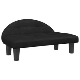 vidaXL Hundebett Hundesofa mit weicher Polsterung Schwarz Samt – Bild 1 von 8