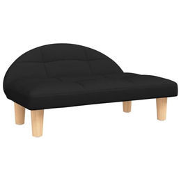 vidaXL Hundebett Hundesofa mit weicher Polsterung Schwarz Stoff – Bild 1 von 7