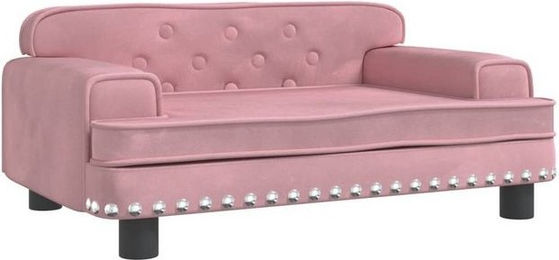 Produktbild von vidaXL Hundebett Hundesofa Rosa 70x45x30 cm Samt