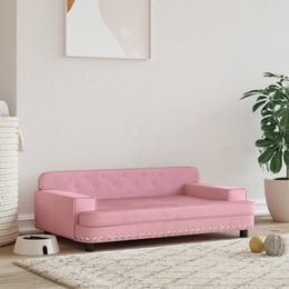 Produktbild von vidaXL Hundebett Hundesofa Rosa 90x53x30 cm Samt