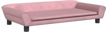 vidaXL Hundebett Hundesofa Rosa Samt 100x50x21 cm – Bild 1 von 8