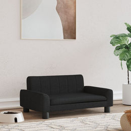 Produktbild von vidaXL Hundebett Hundesofa Stoff Schwarz 70x45x30 cm