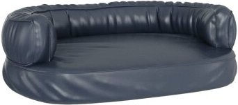 vidaXL Hundebett Hundesofa Tierbett Schaumstoff Dunkelblau 60x42cm Kunstleder – Bild 1 von 7