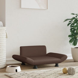 Produktbild von vidaXL Hundebett Kunstleder Braun 70x45x28 cm