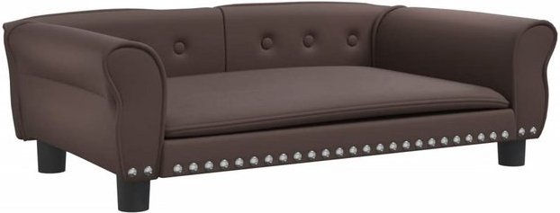Produktbild von vidaXL Hundebett Kunstleder Braun 95x55x30 cm