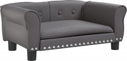 Produktbild von vidaXL Hundebett Kunstleder Grau 70x45x30 cm