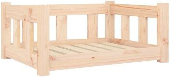 vidaXL Hundebett Massivholz Kiefer natur/beige 65,5x50,5x28 cm – Bild 1 von 7